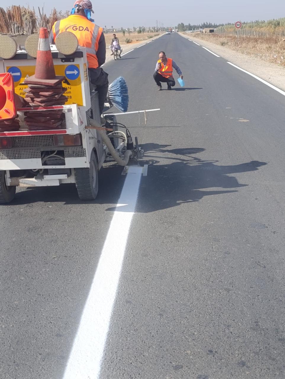 Chantier de rénovation autoroutière